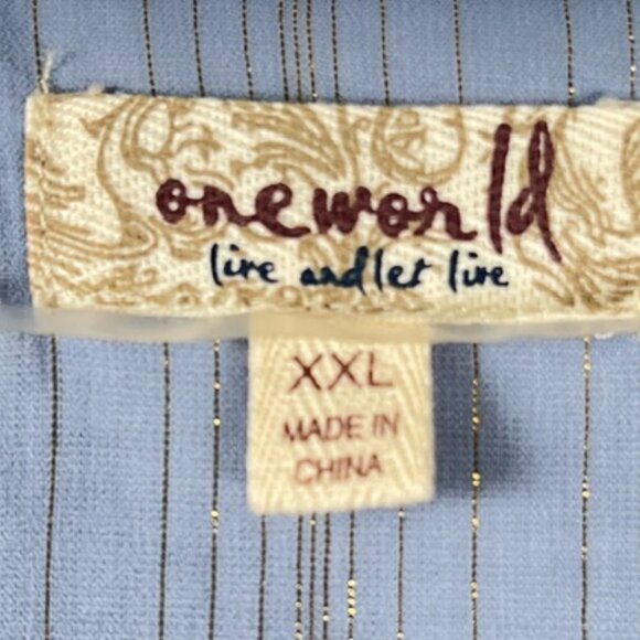 One World Live and Let Live Womens Layered Poncho-Style Top, Plus Size 2X - Picture 2 of 5